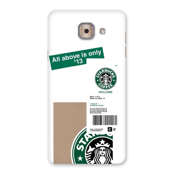 Starbucks Coffee Mocha Back Case for Galaxy J7 Max