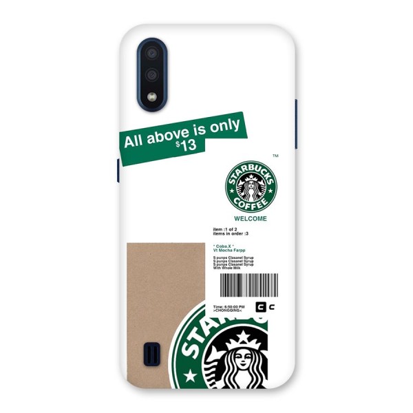 Starbucks Coffee Mocha Back Case for Galaxy M01