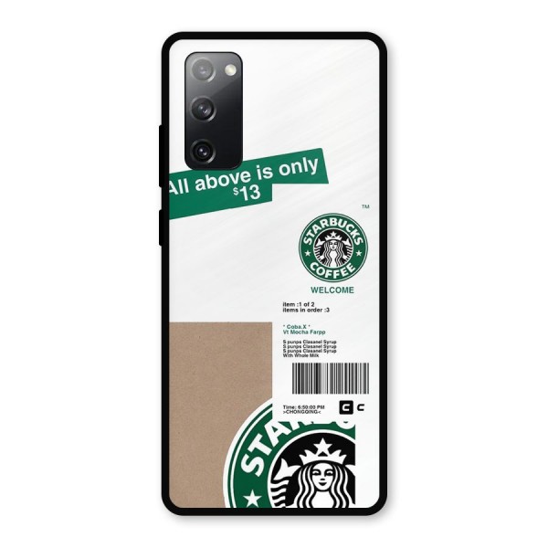 Starbucks Coffee Mocha Metal Back Case for Galaxy S20 FE