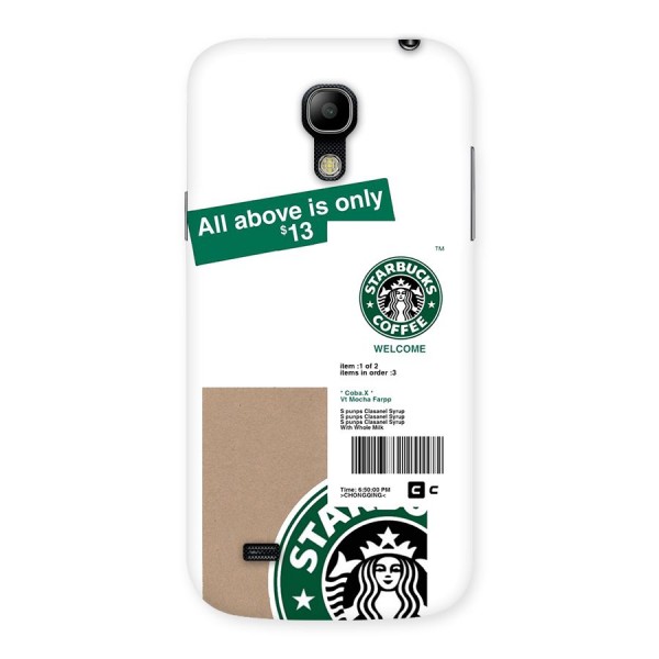 Starbucks Coffee Mocha Back Case for Galaxy S4 Mini