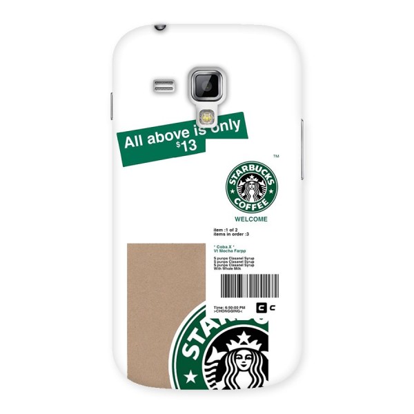 Starbucks Coffee Mocha Back Case for Galaxy S Duos