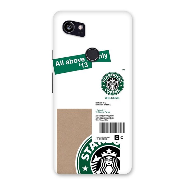 Starbucks Coffee Mocha Back Case for Google Pixel 2 XL