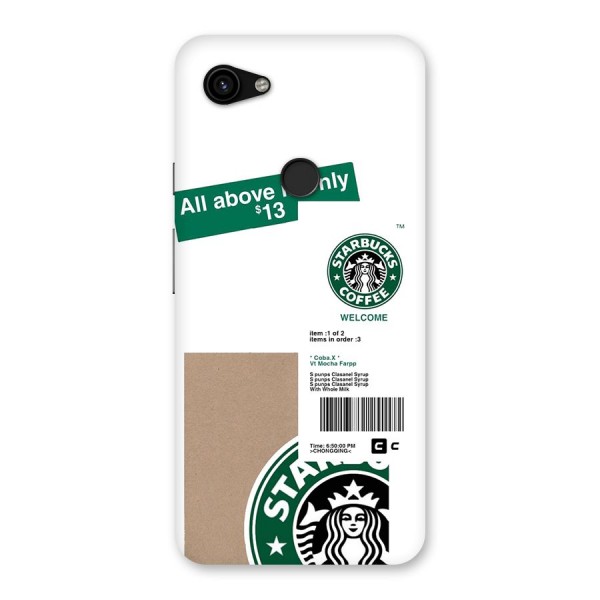 Starbucks Coffee Mocha Back Case for Google Pixel 3a XL