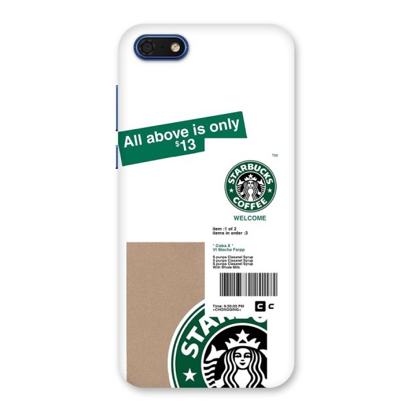 Starbucks Coffee Mocha Back Case for Honor 7s