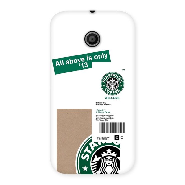 Starbucks Coffee Mocha Back Case for Moto E