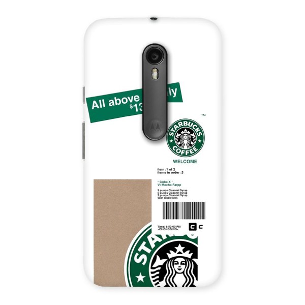 Starbucks Coffee Mocha Back Case for Moto G3