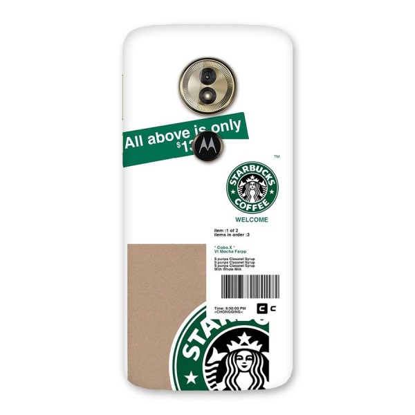 Starbucks Coffee Mocha Back Case for Moto G6 Play