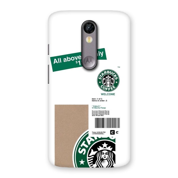 Starbucks Coffee Mocha Back Case for Moto X Force