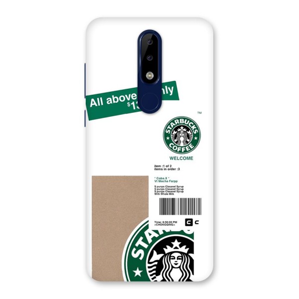 Starbucks Coffee Mocha Back Case for Nokia 5.1 Plus