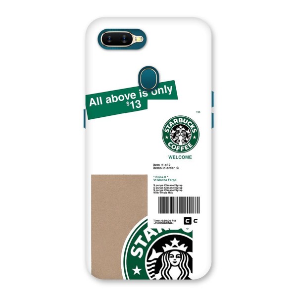 Starbucks Coffee Mocha Back Case for Oppo A11k