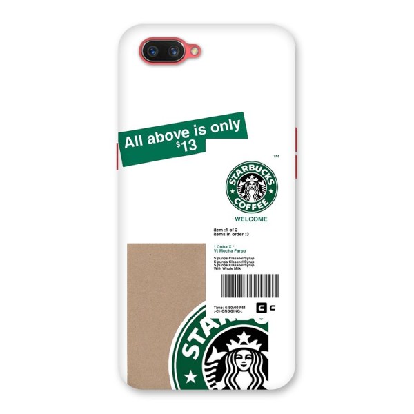 Starbucks Coffee Mocha Back Case for Oppo A3s