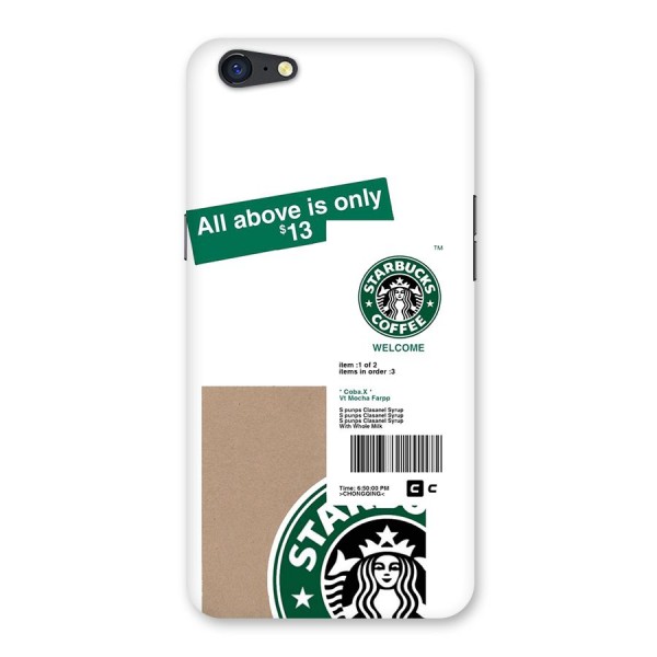 Starbucks Coffee Mocha Back Case for Oppo A71