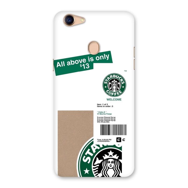 Starbucks Coffee Mocha Back Case for Oppo F5