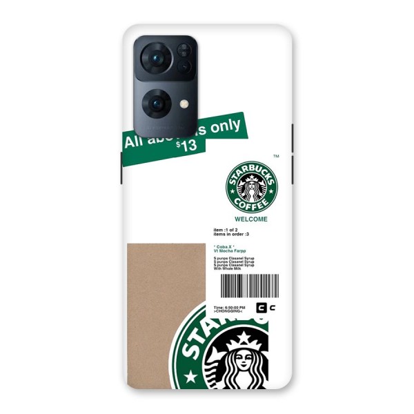 Starbucks Coffee Mocha Back Case for Oppo Reno7 Pro 5G