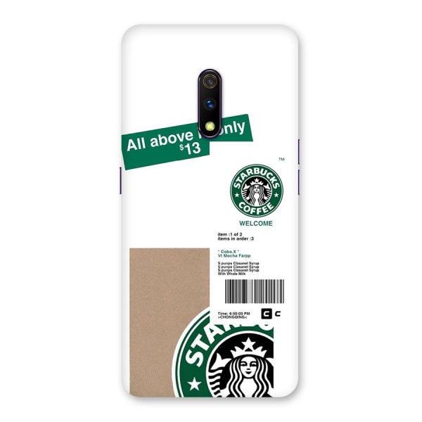 Starbucks Coffee Mocha Back Case for Realme X