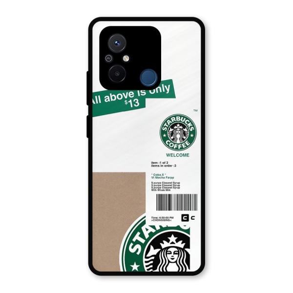 Starbucks Coffee Mocha Metal Back Case for Redmi 12C