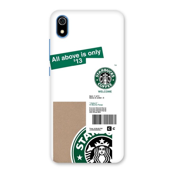 Starbucks Coffee Mocha Back Case for Redmi 7A