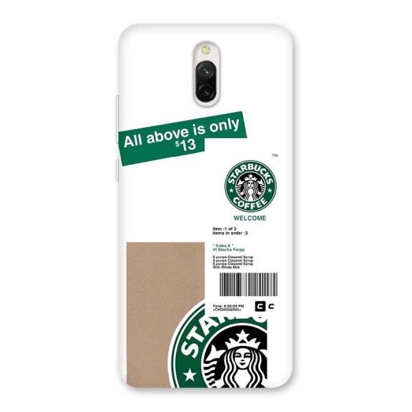 Starbucks Coffee Mocha Back Case for Redmi 8A Dual