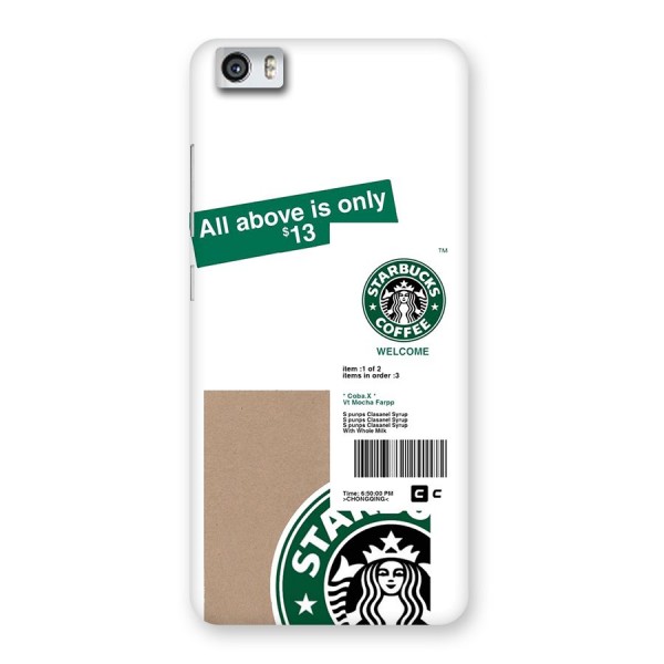 Starbucks Coffee Mocha Back Case for Redmi Mi 5