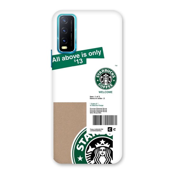 Starbucks Coffee Mocha Back Case for Vivo Y12s