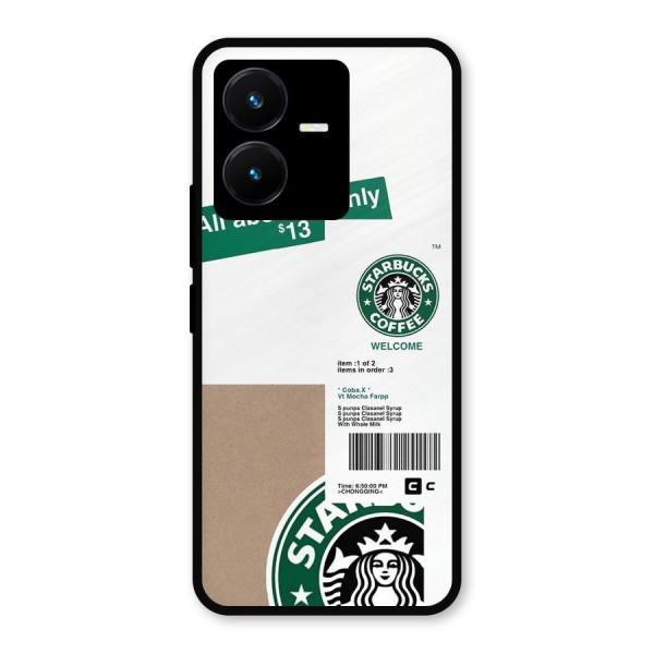 Starbucks Coffee Mocha Metal Back Case for Vivo Y22s