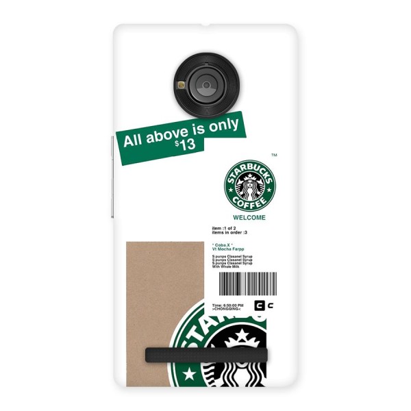 Starbucks Coffee Mocha Back Case for Yuphoria