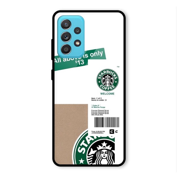 Starbucks Coffee Mocha Glass Back Case for Galaxy A52s 5G