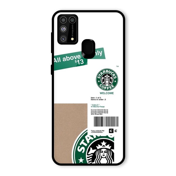 Starbucks Coffee Mocha Glass Back Case for Galaxy F41