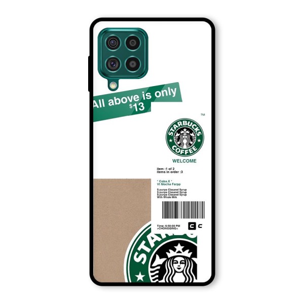 Starbucks Coffee Mocha Glass Back Case for Galaxy F62