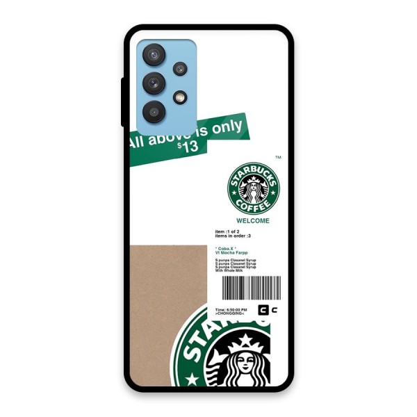 Starbucks Coffee Mocha Glass Back Case for Galaxy M32 5G