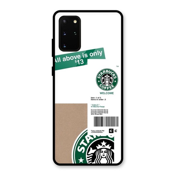 Starbucks Coffee Mocha Glass Back Case for Galaxy S20 Plus