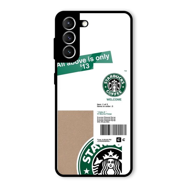 Starbucks Coffee Mocha Glass Back Case for Galaxy S21 5G