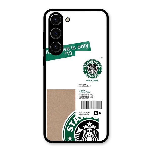 Starbucks Coffee Mocha Glass Back Case for Galaxy S23 Plus