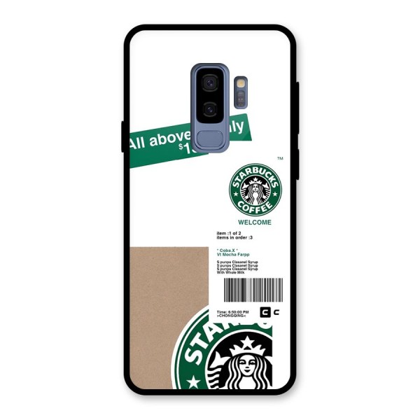 Starbucks Coffee Mocha Glass Back Case for Galaxy S9 Plus