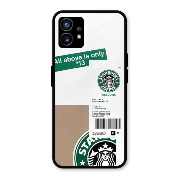 Starbucks Coffee Mocha Metal Back Case for Nothing Phone 1