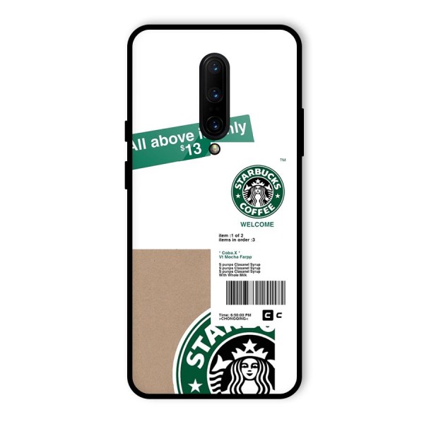 Starbucks Coffee Mocha Glass Back Case for OnePlus 7 Pro