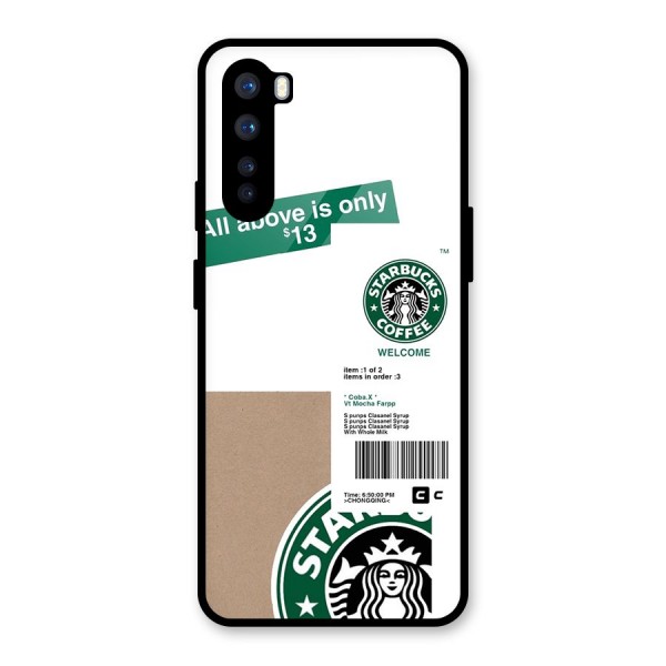 Starbucks Coffee Mocha Glass Back Case for OnePlus Nord