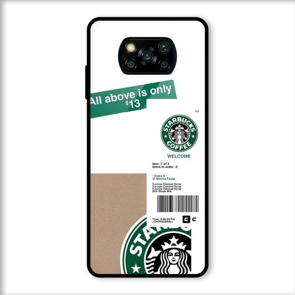 Starbucks Coffee Mocha Glass Back Case for Poco X3