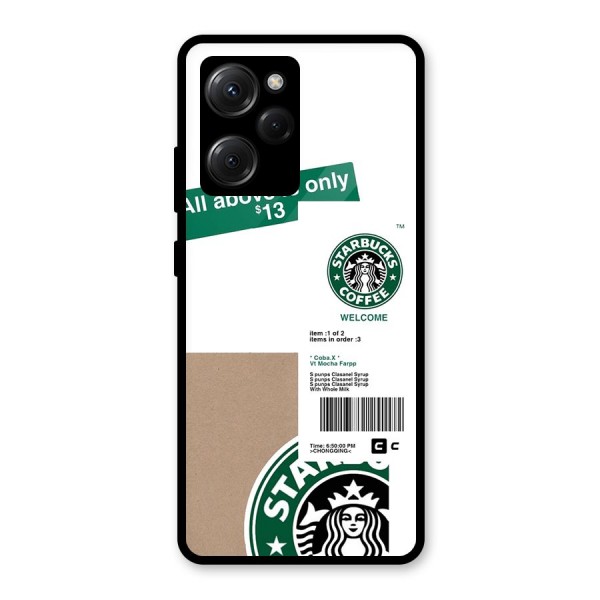 Starbucks Coffee Mocha Glass Back Case for Poco X5 Pro