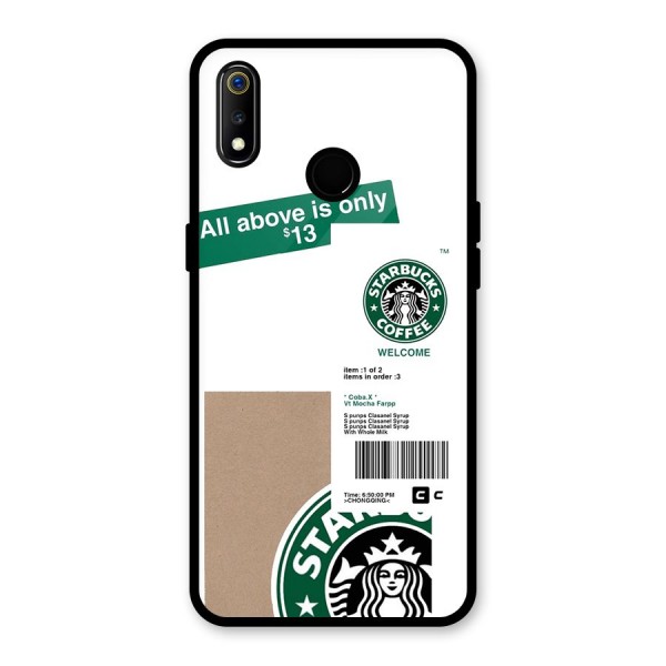 Starbucks Coffee Mocha Glass Back Case for Realme 3