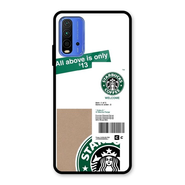 Starbucks Coffee Mocha Glass Back Case for Redmi 9 Power