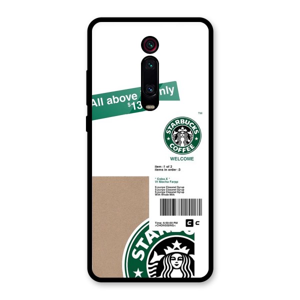 Starbucks Coffee Mocha Glass Back Case for Redmi K20