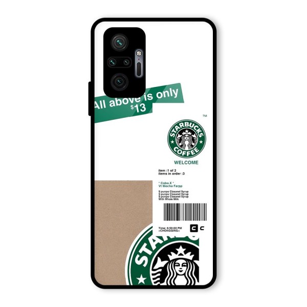 Starbucks Coffee Mocha Glass Back Case for Redmi Note 10 Pro Max