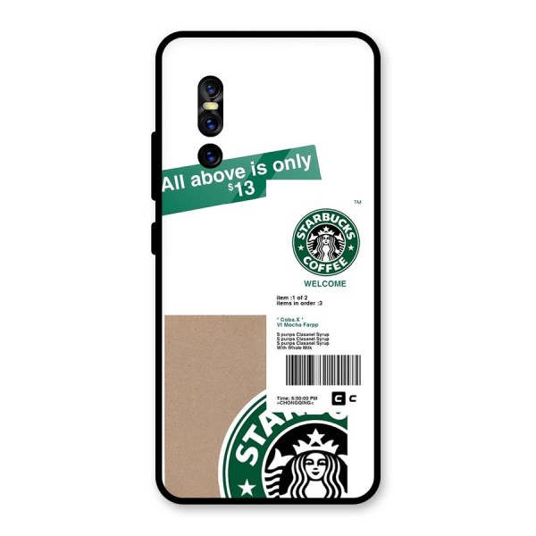 Starbucks Coffee Mocha Glass Back Case for Vivo V15 Pro