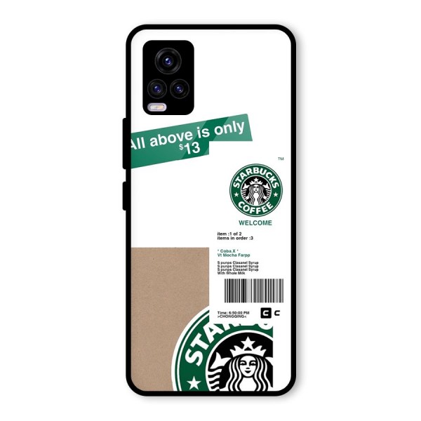 Starbucks Coffee Mocha Glass Back Case for Vivo V20