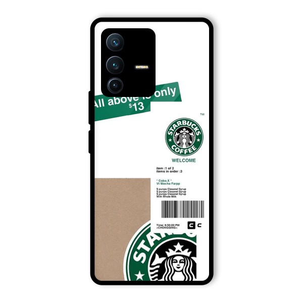 Starbucks Coffee Mocha Glass Back Case for Vivo V23 Pro