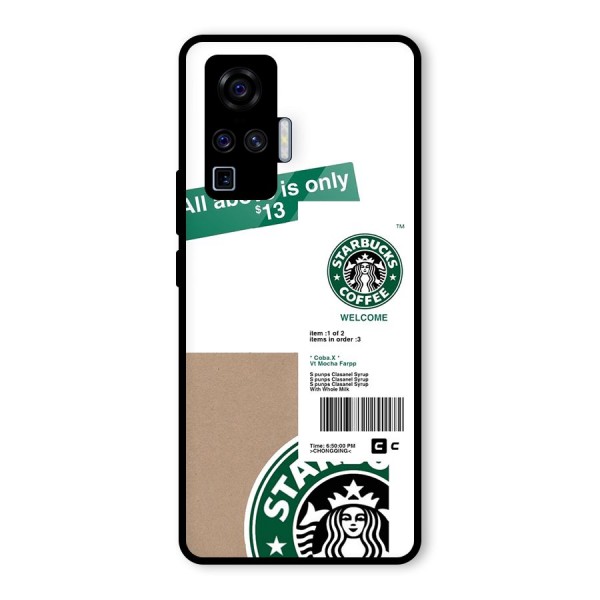 Starbucks Coffee Mocha Glass Back Case for Vivo X50 Pro