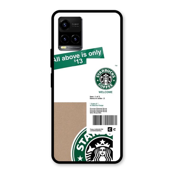 Starbucks Coffee Mocha Glass Back Case for Vivo Y21G