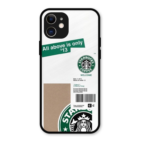 Starbucks Coffee Mocha Metal Back Case for iPhone 12