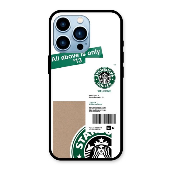 Starbucks Coffee Mocha Glass Back Case for iPhone 13 Pro